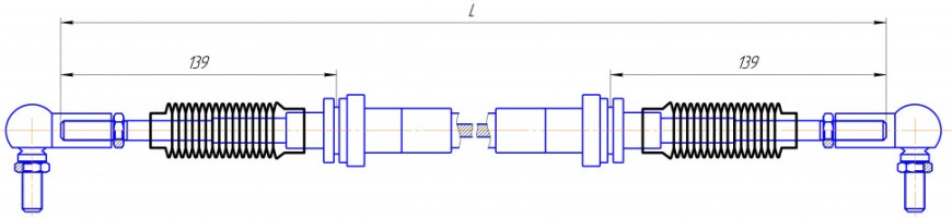 Трос SU-M-PP-050-01050 (ПАЗ 3204)